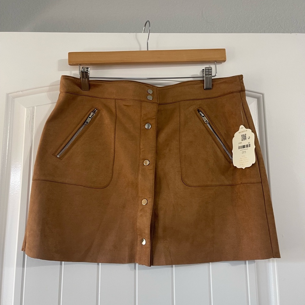 Altard state brown suede skirt